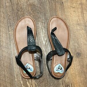Justice Black Braided Sandals